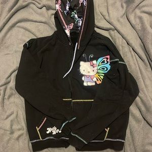 Hello Kitty Sparkle Butterfly Zip Up